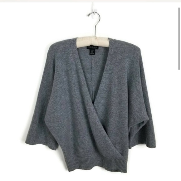 30-50% OFF BUNDLES! RACHEL ZOE KIMONO WRAP SWEATER SHIRT TOP MERINO SIZE LARGE - Picture 3 of 13